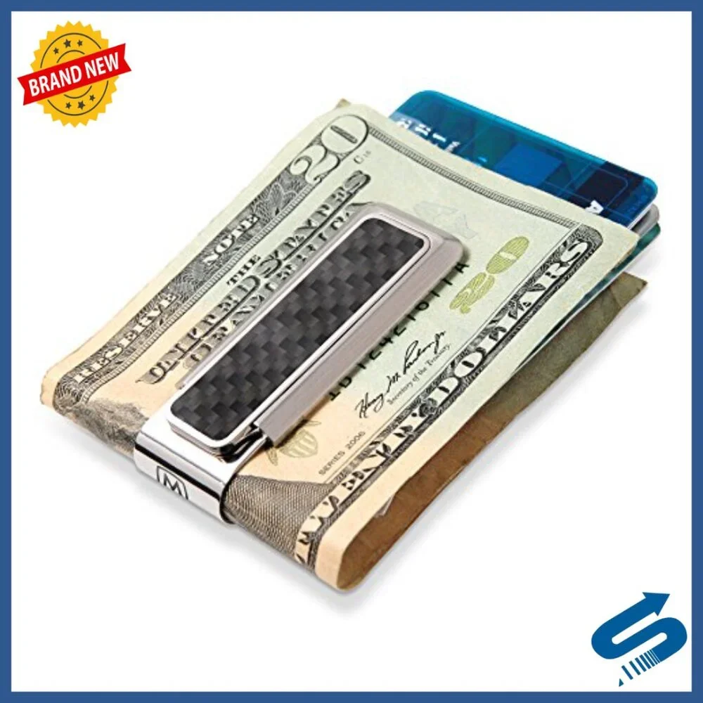 Carbon Fiber Money Clip, Minimalist Wallet Alternative, Card Holder